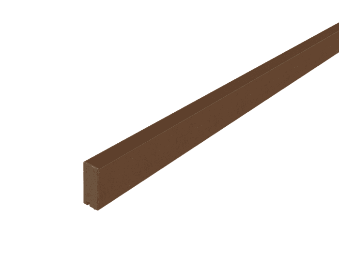 megawood-Rhombusprofil 20,5x81mm massiv nussbraun, Oberfl. mit Farbverlauf - Detail 1