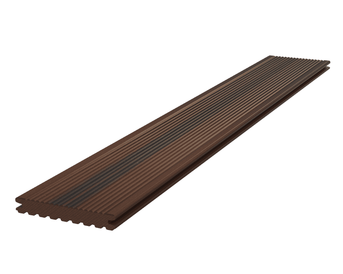 megawood-Terrassendiele 21x145mm CLASSIC massiv amber chocolate - Detail 1