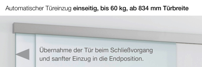 L&H Automatischer Türeinzug f. Tvin 2.0 einseitig für Holz-/Glastür TD 8-11 mm (Türbreite > 820 mm) - Detail 1