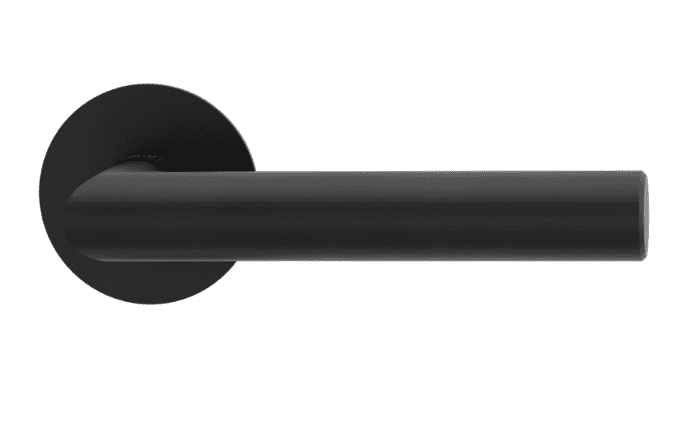 GRIFFWERK Rosettengarnitur Lucia Piatta S OS Graphitschwarz, 8 mm, Griffpaar - Detail 1