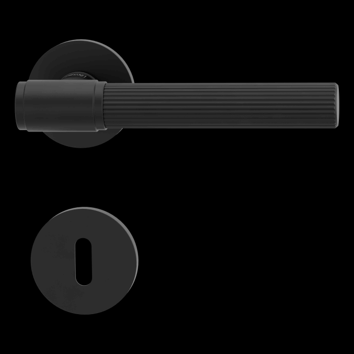 GRIFFWERK Rosettengrt. VAYA 136 Aris BB Graphitschwarz,  8mm, TD 38-50mm, Rosette rund - Detail 1