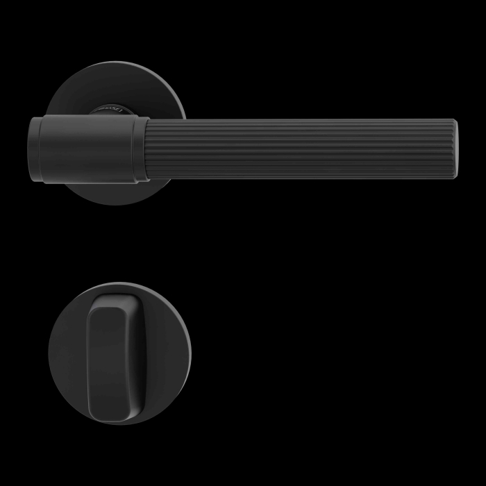 GRIFFWERK Rosettengrt. VAYA 136 Aris WC Graphitschwarz, 8/8mm, TD 38-50mm, Rosette rund - Detail 1