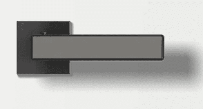 PRÜM Drückerset Quattra Inlay OS smart2lock LI Graphitschwarz/Inlay CPL Staubgrau - Detail 1
