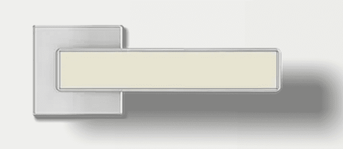 PRÜM Drückerset Quattra Inlay OS Edelstahl matt/Inlay G-TEC® Livesimple - Detail 1