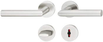 Rosettengarnitur FSB 721076 L-Form Edelst. matt WC AGL3-Technik, 8/8 mm, Türdicke 39-48 mm, - Detail 1