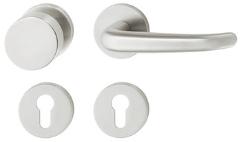 FS-Rosetten-WSG PDH4104 C-Form Edelstahl matt PZ 9 mm, Türdicke 37-52 mm, Drückerrosette 1-tlg. - Detail 1