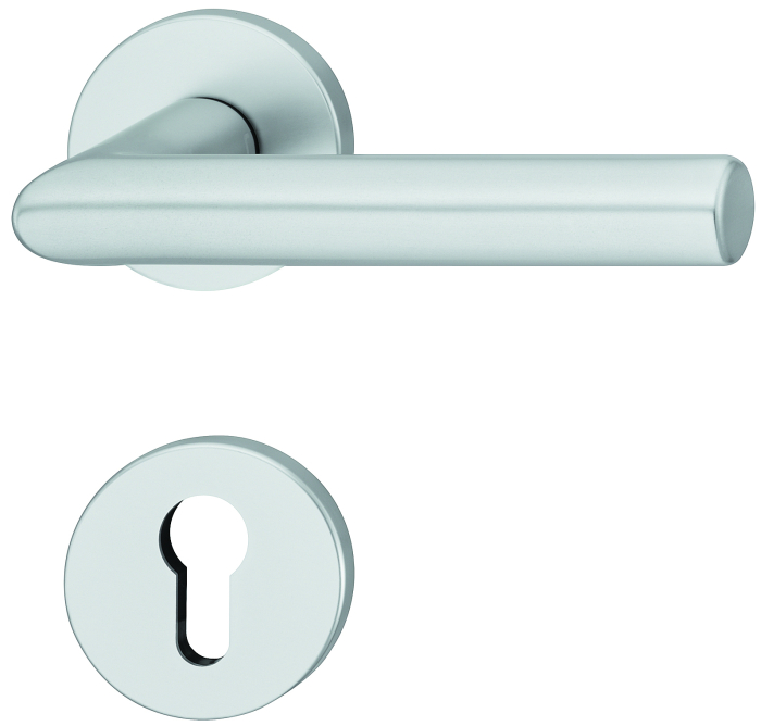Rosettengarnitur FSB 121076 L-Form Aluminium F1 PZ ASL-Technik, 8 mm, Türdicke 39-58 mm, - Detail 1