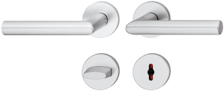 Rosettengarnitur FSB 121076 L-Form Aluminium F1 WC ASL-Technik, 8/8 mm, Türdicke 39-58 mm, - Detail 1