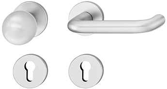 Rosetten-WSG FSB 121070 U-Form Aluminium F1 PZ ASL-Technik, 8 mm, Türdicke 39-58 mm, - Detail 1