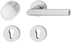 Rosetten-WSG FSB 121076 L-Form Aluminium F1 PZ ASL-Technik, 8 mm, Türdicke 39-58 mm, - Detail 1