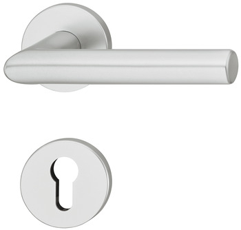 Rosettengarnitur FSB 721076 L-Form Aluminium F1 PZ AGL3-Technik, 8 mm, Türdicke 39-48 mm, - Detail 1