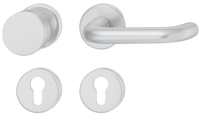 HOPPE FS-Rosetten-WSG Paris Aluminium F1 PZ FS-58/42H/42HS/138 SERTOS, 9 mm, Türd. 40-65 mm, - Detail 1