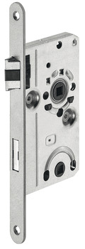 WC-Einsteckschloss Dorn 55 mm 8/78/8 mm DIN RE Flüsterfalle, Kl. 2, Stulp 20 x 235 mm ni.-silber, - Detail 1