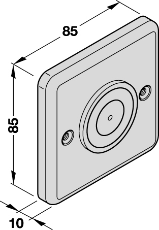 DORMA Türhaftmagnet EM 500 U Unterputzmontage Edelstahl-Design, Haltekraft 400 N - Detail 1