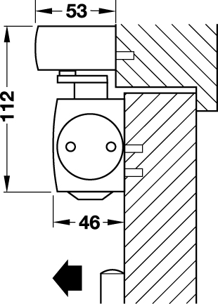 GEZE Obentürschließer TS 5000 R EN 2-6 silberfarbig, mit Gleitschiene - Detail 1