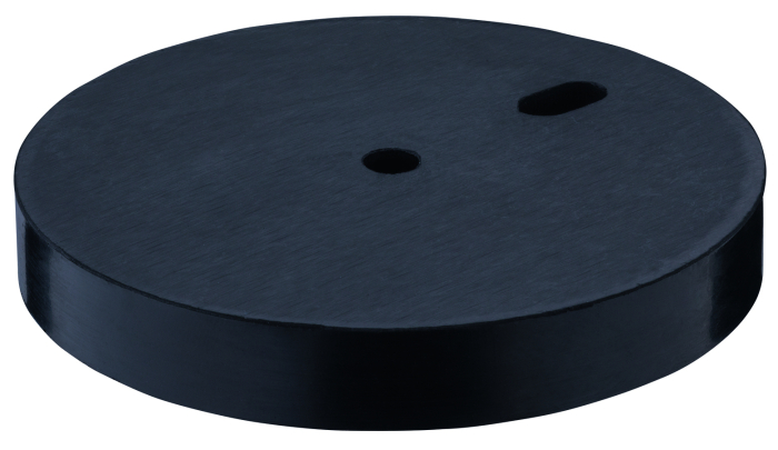 Fußplatte für Bodentürpuffer Ø 84 mm schwarz Höhe 12 mm - Detail 1