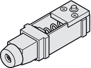 Anschlagdämpfer Slido D-Line 11 für Türen bis max. 50 kg, Push-To-Open-Funktion - Detail 1