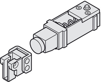 Anschlagdämpfer Slido D-Line 11 mit Magnetrückhalt für Türen bis max. 50 kg, Push-To-Open-Funktion - Detail 1