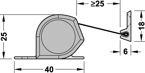 ATHMER Fingerschutzprofil NR-25 Aluminium silberfarbig/Abdeckung schwarz - Detail 1