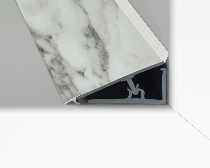 S63009 SD WAP Marmor Carrara 31x16mm 4200mm RAUWALON perfect-line - DL: grau - Detail 1