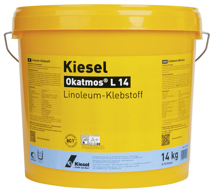 Johannes Fries GmbH & CO KG | Kiesel Okatmos L14 Linoleum-Klebstoff | Johannes Fries GmbH & CO KG