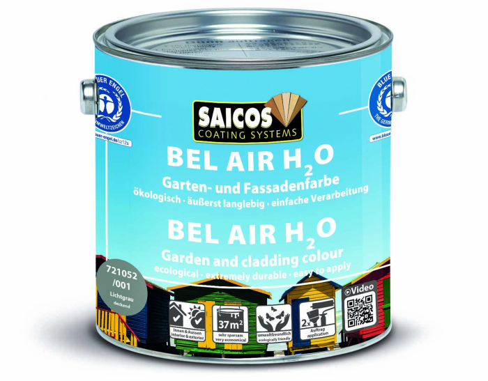 Saicos Bel Air H2O Lichtgrau deckend  721052/002 Gebinde 2,50ltr. Nach RAL7035 passend Softline - Detail 1