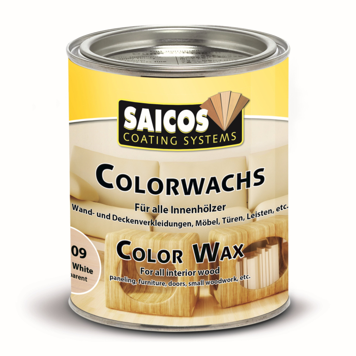 Saicos Colorwachs weiß transp. 0,75L # 3009 1L = ca. 13m²/2 Anstr. - Detail 1