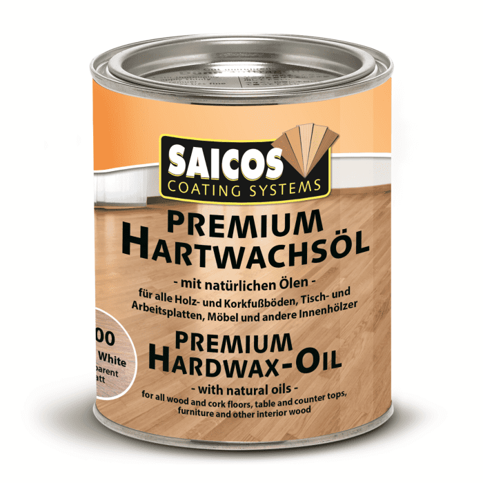Saicos Hartwachsöl weiß-grund. 0,75L # 3100 1L = ca. 14m²/2 Anstr. - Detail 1