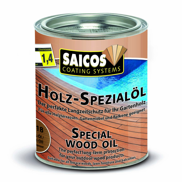 Saicos Holz-Spezialöl Teak-Öl transparent 0118 Gebinde 0,75ltr. - Detail 1