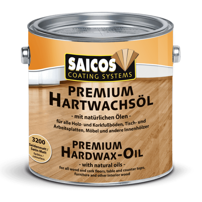 Saicos Premium Hartwachs-öl 2,5 Ltr Art.Nr. 3305 500 - farblos matt - Detail 1