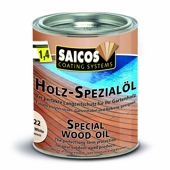 Saicos Holz-Spezialöl Weiß transparent 0122 Gebinde 0,75ltr. - Detail 1