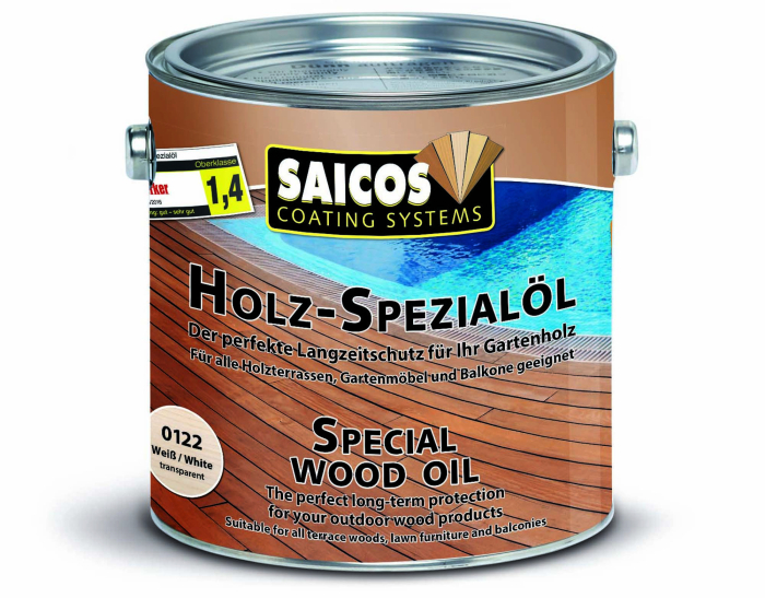 Saicos Holz-Spezialöl Weiß transparent 0122 Gebinde 2,50ltr. - Detail 1