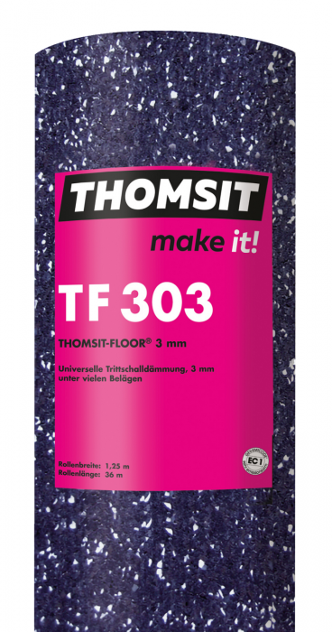 Thomsit TF303 Trittschalldämmung 3mm 36x1,25m  19dB - Detail 1