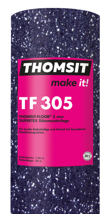 Thomsit TF305 Trittschalldämmung 5mm 24x1,25m / 20dB - Detail 1