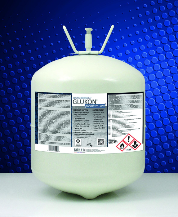 Glukon premium sea 17 kg Sprühkontaktkleber Druckbehälter Reichweite ca. 80-100 m² - Detail 1
