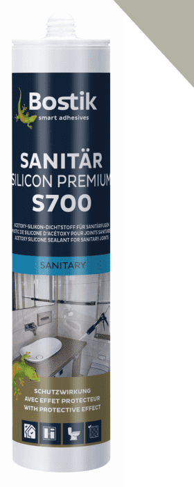 Bostik S700 Sanitär Silicon Premium hellgrau #30617031  VE = 12 Stk - Detail 1