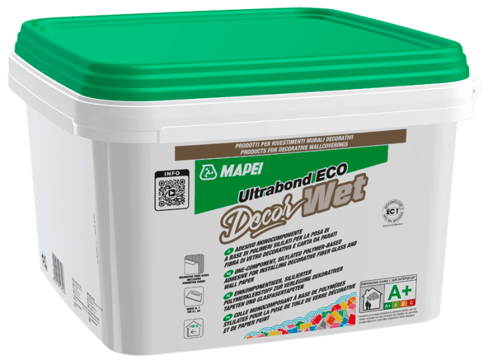 Mapei Ultrabond Eco Decor Wet /3kg. 1-K Wandbelagsklebstoff für Tapeten i.Feuchträumen - Detail 1