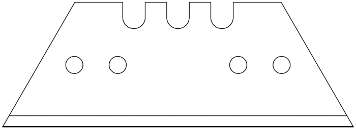 Trapezklingen MSG/Fries 10 Klingen/ Dispenser VE = 10 Klingen #900.064-0021 - Detail 1