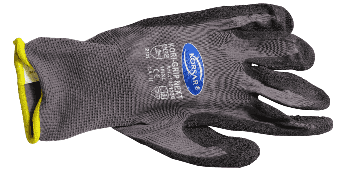 Handschuh Kori-Grip grau/schwarz Gr. 10 Art Nr. 1351338 VE = 12 Stück - Detail 1