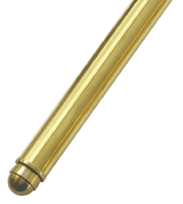 Küberit Treppenläuferstangen massiv 9mm Typ 733, 75cm Messing poliert # 04809012 - Detail 1