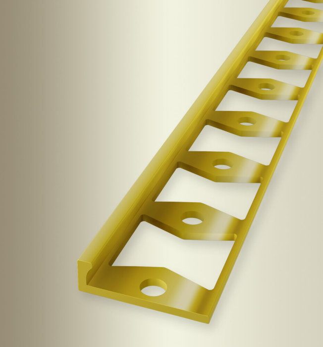 Küberit Fliesen-Abschlussprofil h=3mm/4,5mm Typ 301 G Messing 250cm # 2 19 01 17 4 - Detail 1