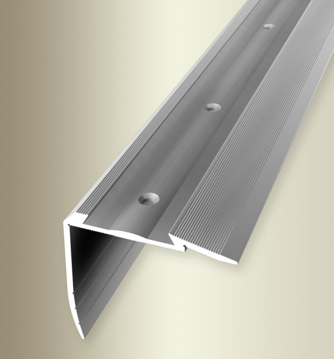 Küberit Treppenprofil gebohrt 54x44mm Typ 708 N Alu-silber 500cm # 3 21 08 04 7-N - Detail 1