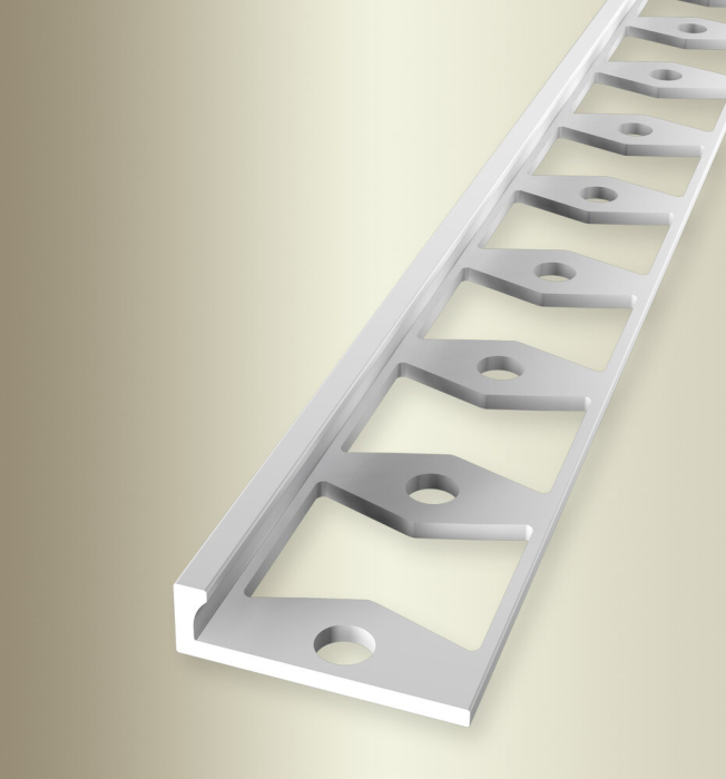 Küberit Fliesen-Abschlussprofil h=4,5mm/6mm Typ 302 G Alu-natur 250cm # 21902104 - Detail 1