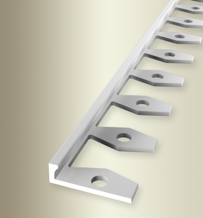 Küberit Fliesenabschlussprofil biegbar h=3mm/4,5mm Typ 301 EB Alu-natur 250cm # 21901004 - Detail 1