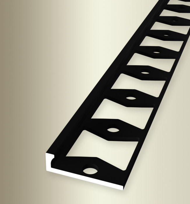 Küberit Fliesen-Abschlussprofil h=3mm/4,5mm Typ 301G Pulverb.-schwarz 250cm #2193017114 - Detail 1