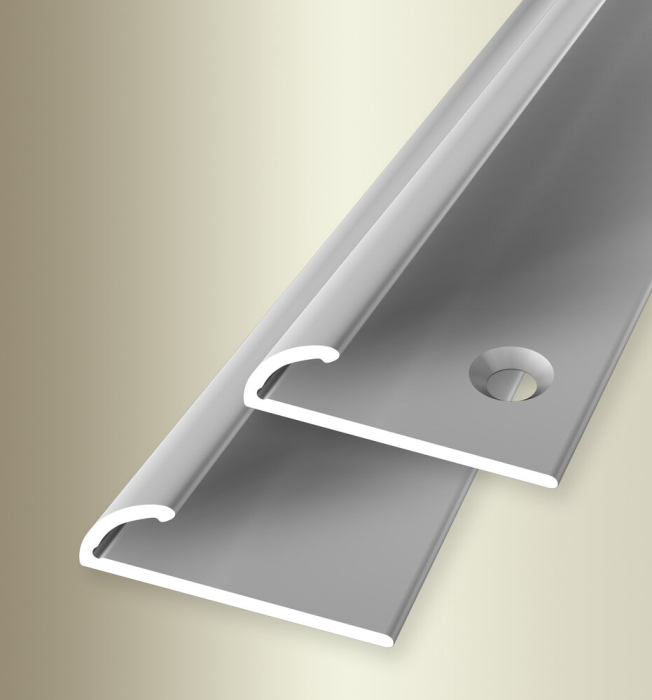 Küberit Einfassprofil mini SK 24x8,5x4,5mm Typ 380 SK + gebohrt, Alu-silber 270cm #21580045 - Detail 1