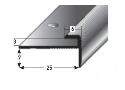 Auer Einschubprofil Nr. 21 3mm mit Nase silber 2,7m 320814 - Detail 1