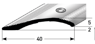 Auer Anpassprofil Nr. 349 40x2-16mm gebohrt SB silber 1m 661368 - Detail 1