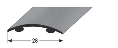 Auer Übergangsprofil Nr. 14 28x1,5mm selbstklebend SB Edelstahl matt 1m 600244 - Detail 1