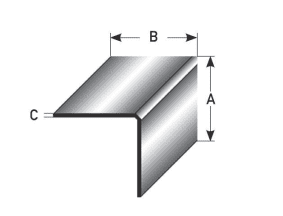 Auer Mini Winkelprofil Nr. 235 10x10x1mm ungebohrt SB edelstahl matt 2,7m 448006 - Detail 1